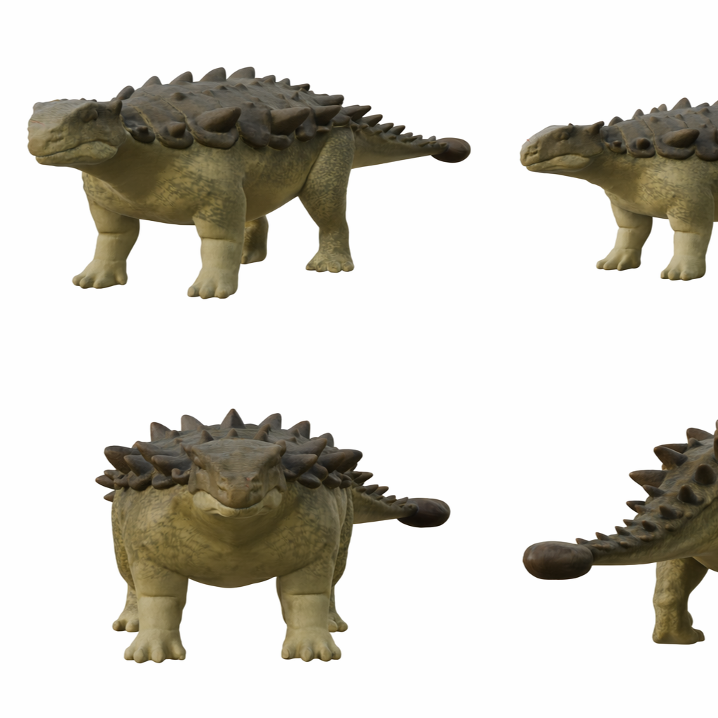 Ankylosaurus 3D Printed Model – Armored Dinosaur Sculpture | PLA & Smooth Nylon | Various Colors | Detailed Prehistoric Collectible