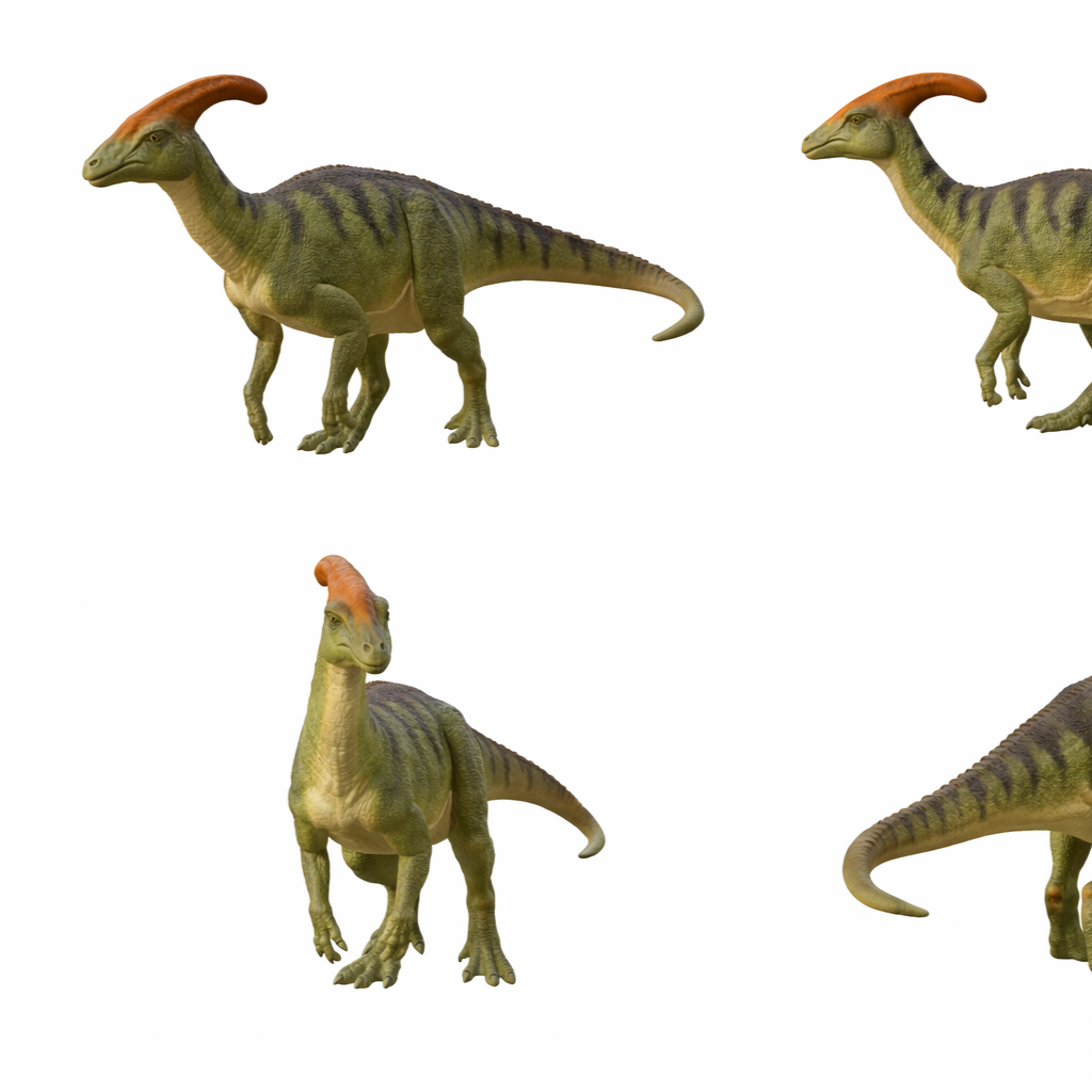 Parasaurolophus 3D Printed Model – Dinosaur Sculpture | PLA & Smooth Nylon | Various Colors | Detailed Prehistoric Collectible