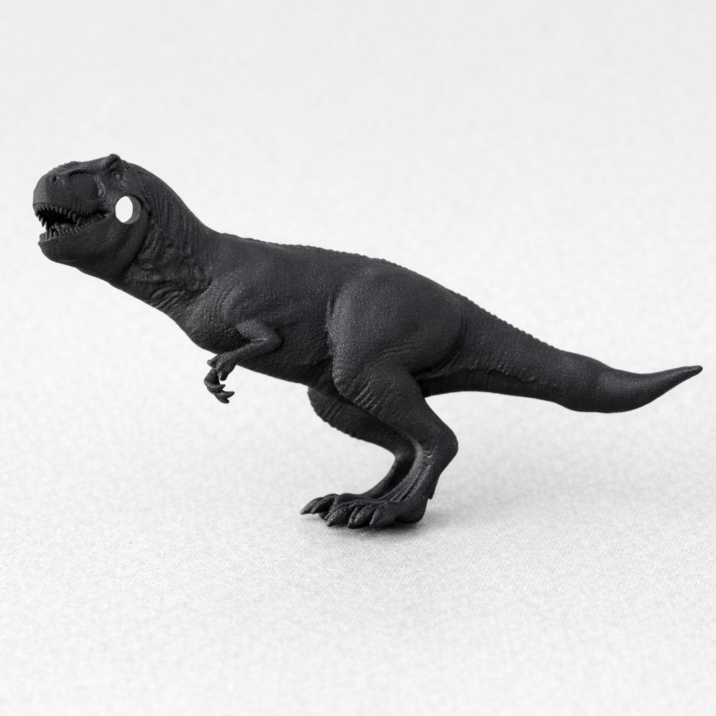 T-Rex Keychain Charm – Flexible TPU Dinosaur Tag | 3D Printed Keyring Pendant | PLA Nylon Options | Bag Charm Gift