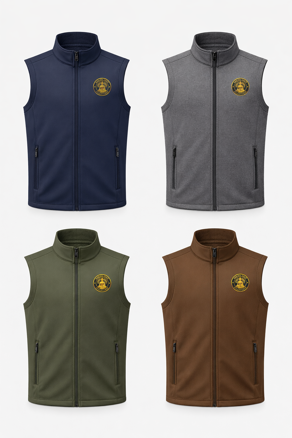 Embroidered Crew Emblem Soft Shell Vest