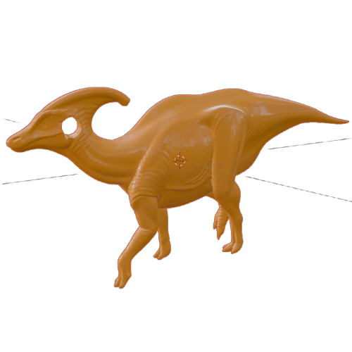 Parasaurolophus Keyring Tag 3D Print – Dinosaur Keychain Charm (40mm) – PLA, Nylon, TPU – Dino Gift Accessory (Ring Not Included)