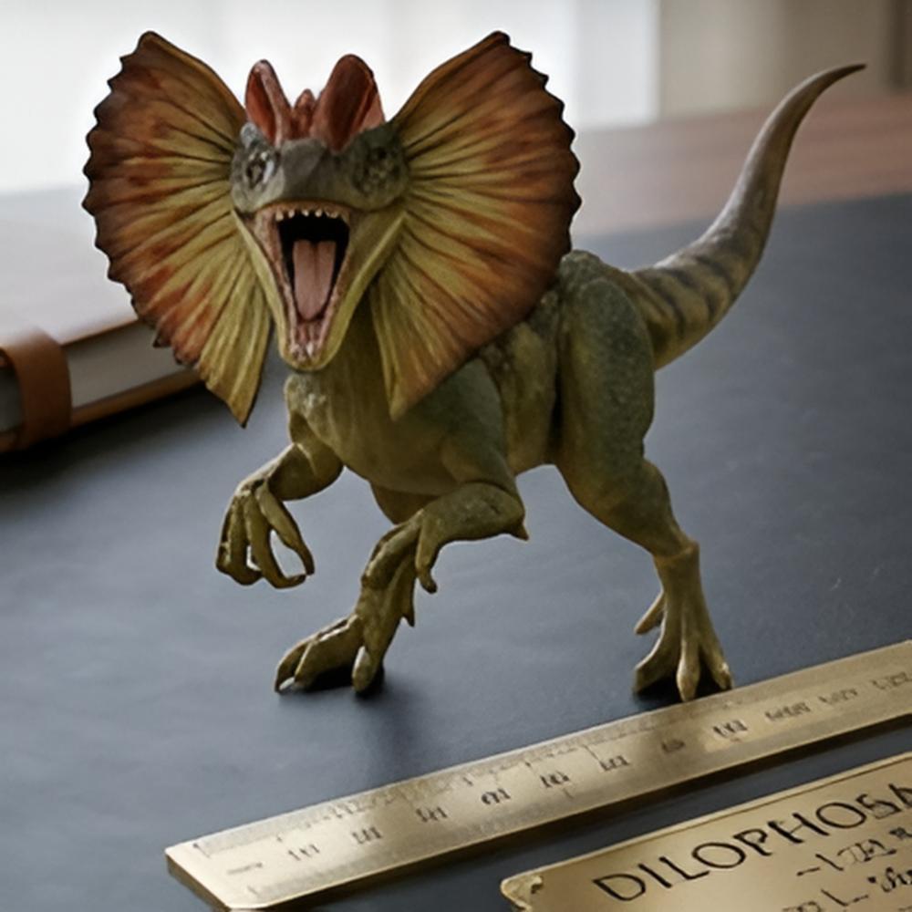 Dilophosaurus 3D Printed Model – Dinosaur Sculpture | PLA & Smooth Nylon | Various Colors | Detailed Prehistoric Collectible