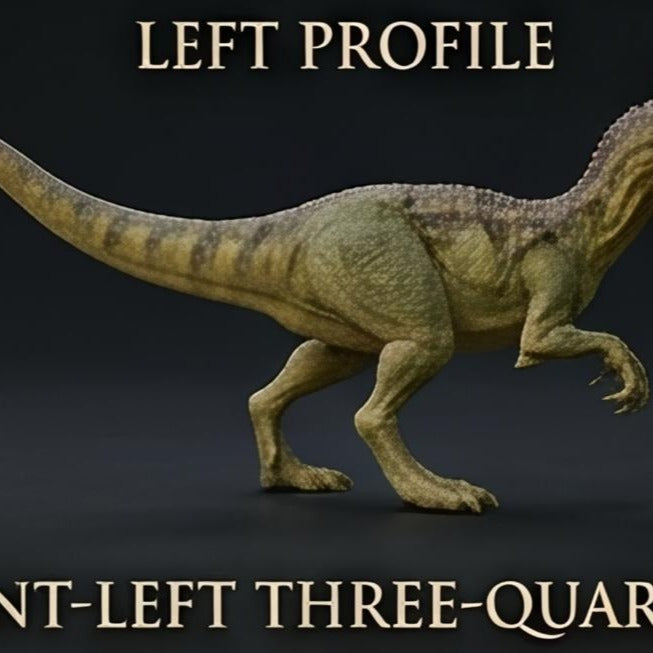 Dilophosaurus 3D Printed Model – Dinosaur Sculpture | PLA & Smooth Nylon | Various Colors | Detailed Prehistoric Collectible