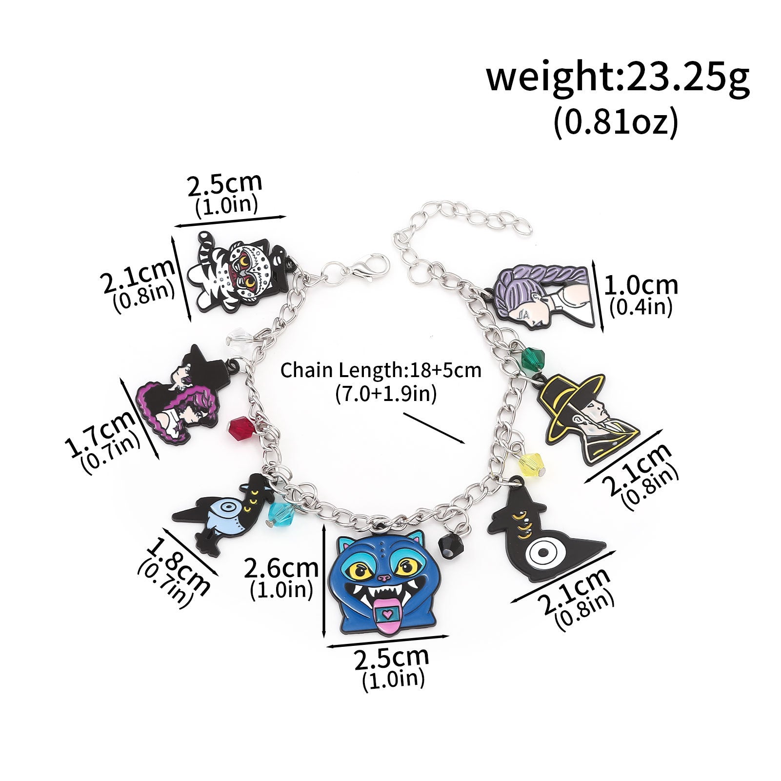 Anime Character Charm Bracelet - K-POP Demon Slayer DIY Pendant Jewelry