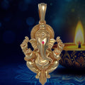 Lord Ganesh Pendant with Intricate Carvings – Modak & Blessing Gesture, Handcrafted Finis