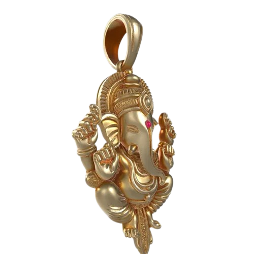 Lord Ganesh Pendant with Intricate Carvings – Modak & Blessing Gesture, Handcrafted Finis