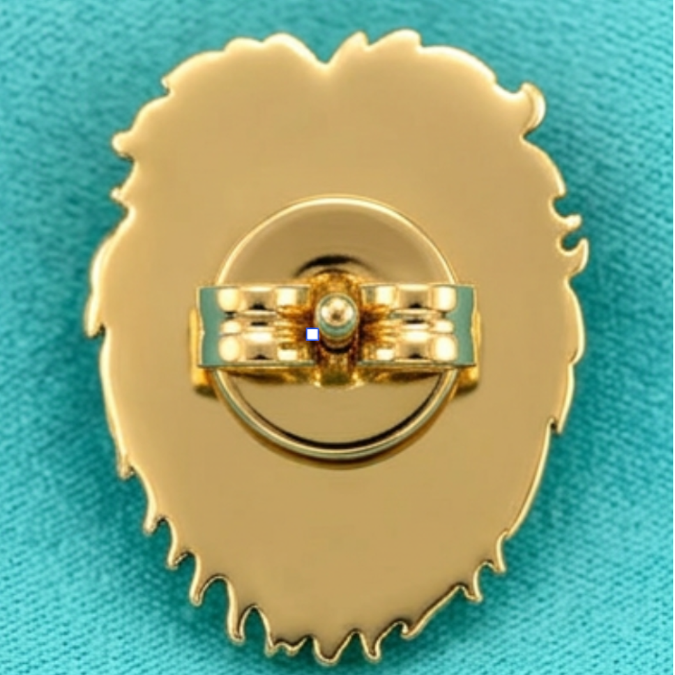 Luxury Lion Head Stud Earrings Polished Gold 15mm Yellow Gold Rose Gold White Gold Animal Statement Jewelry