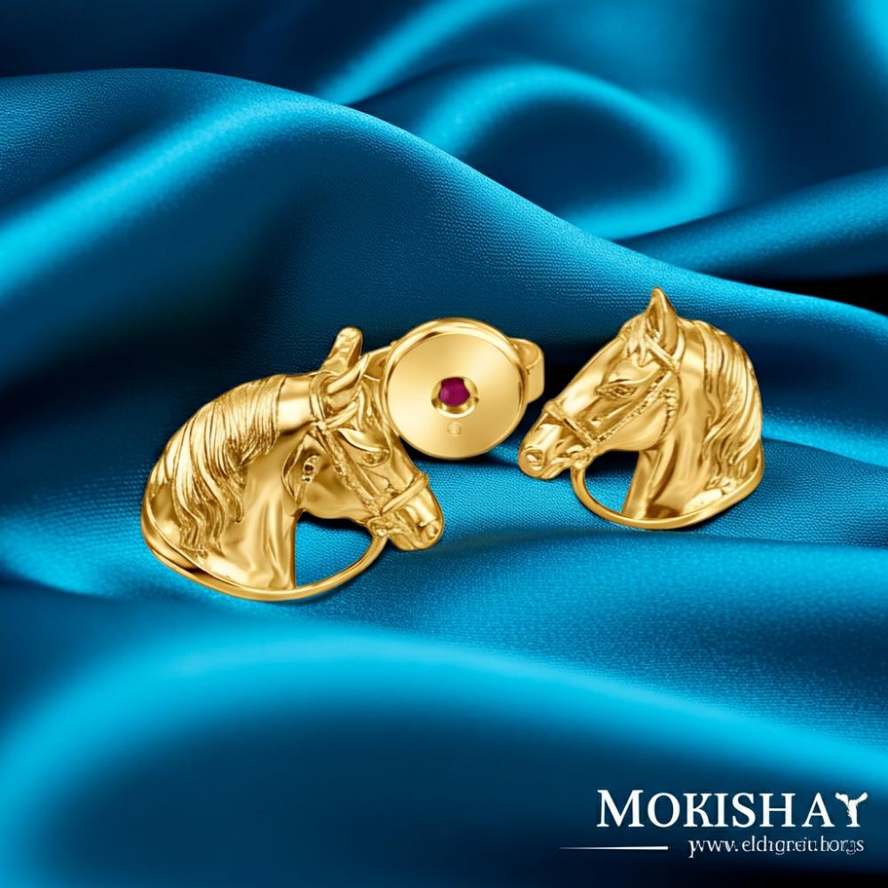 Solid Gold Horse Stud Earrings | 9k 14k 18k Equestrian Jewellery