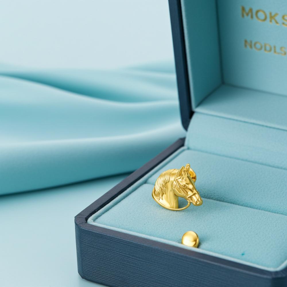 Horse Stud Earrings | 925 Sterling Silver & Brass | Equestrian Jewellery