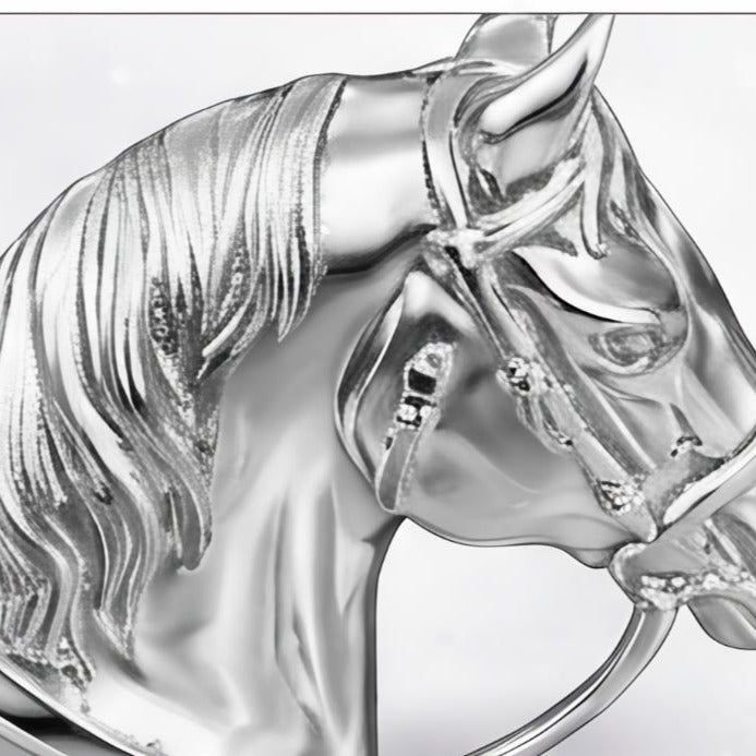 Horse Stud Earrings | 925 Sterling Silver & Brass | Equestrian Jewellery