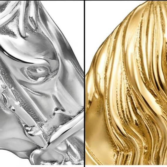 Horse Stud Earrings | 925 Sterling Silver & Brass | Equestrian Jewellery