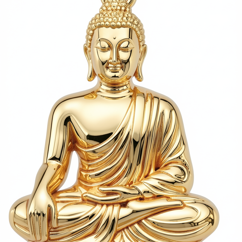 3D Buddha Pendant with Jump Ring – Solid 14K or 18K Gold – Luxury Spiritual Jewelry