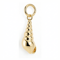 Solid Gold Spiral Shell Pendant – Ocean-Inspired Luxury Charm