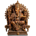 Lord Ganesh Bronze Statue with Modak & Blessing Gesture – Intricately Carved Divine Sculpture