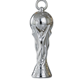 35mm World Champion Trophy Pendant Charm – Solid 925 Sterling Silver, Football Cup Necklace, 3D Detailed Jewellery Gift
