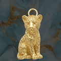 Leopard Cub Pendant – Sterling Silver or Brass – Detailed Wildlife Statement Jewelry