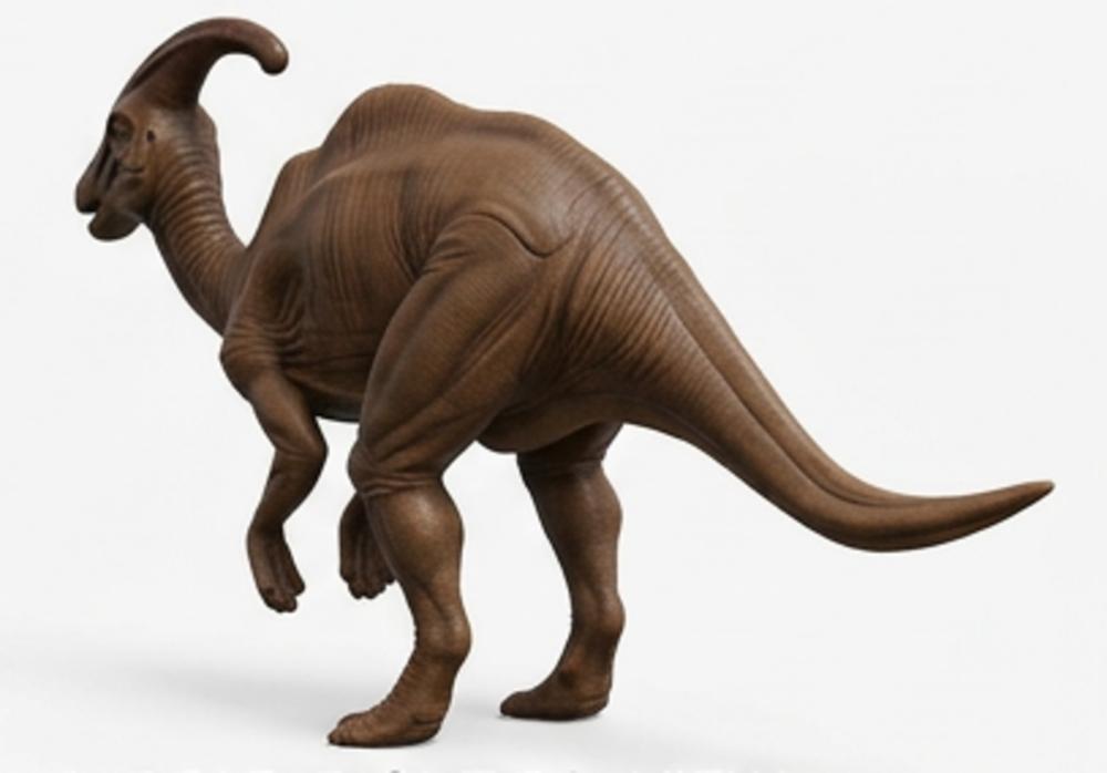 Parasaurolophus Dinosaur 3D Print (130mm) – Detailed Crest Dino Model – PLA, Nylon, Resin, TPU – Free Shipping