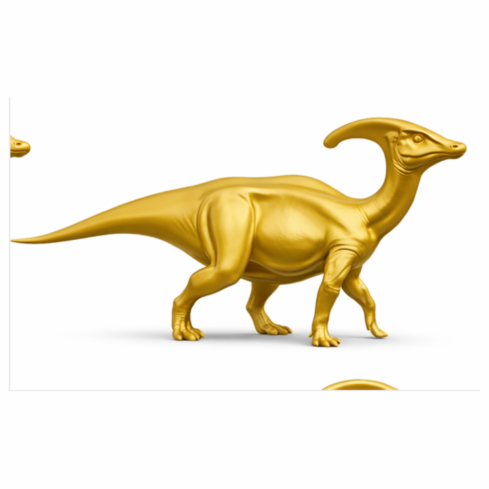 Parasaurolophus Dinosaur 3D Print (130mm) – Detailed Crest Dino Model – PLA, Nylon, Resin, TPU – Free Shipping