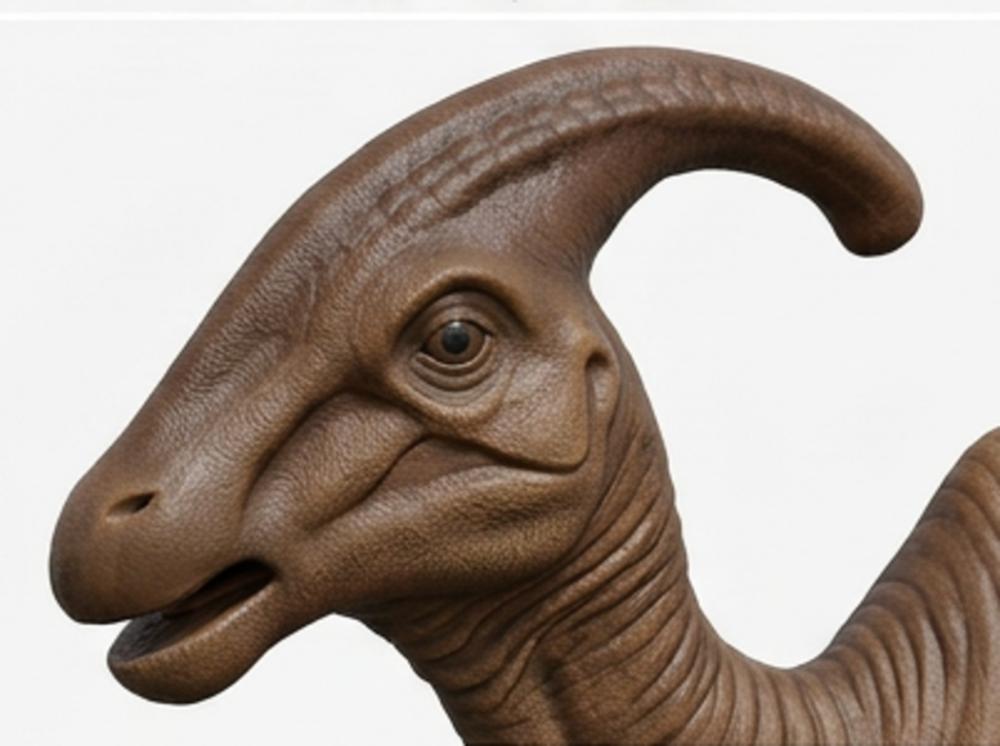 Parasaurolophus Dinosaur 3D Print (130mm) – Detailed Crest Dino Model – PLA, Nylon, Resin, TPU – Free Shipping