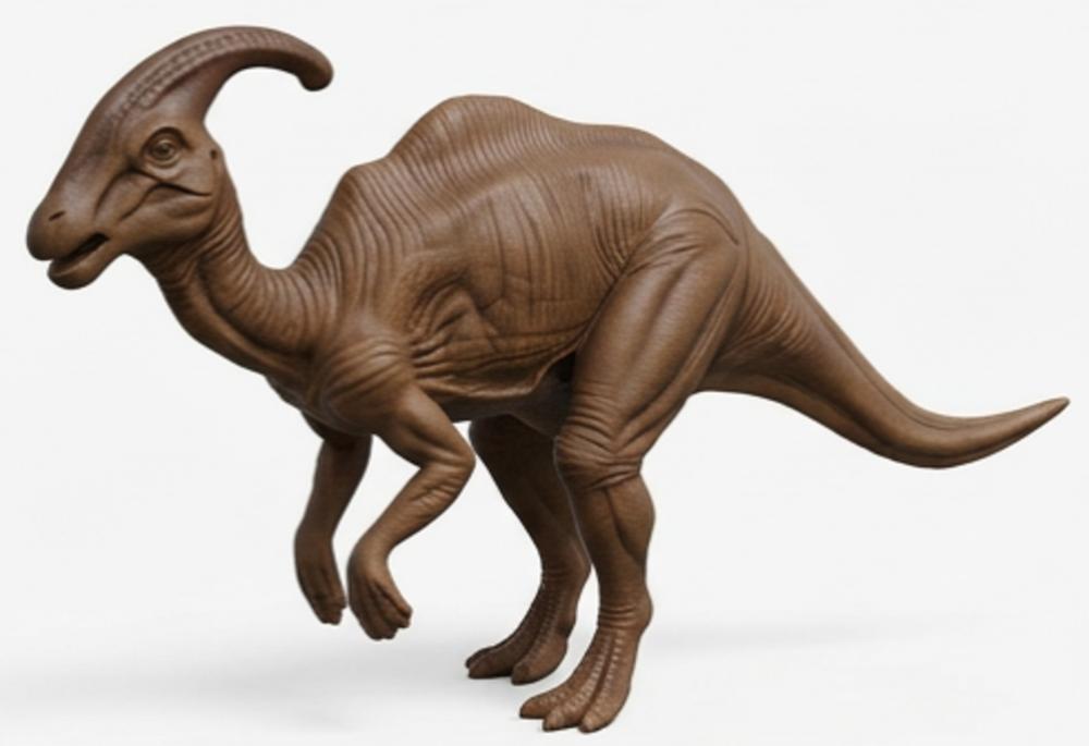 Parasaurolophus Dinosaur 3D Print (130mm) – Detailed Crest Dino Model – PLA, Nylon, Resin, TPU – Free Shipping
