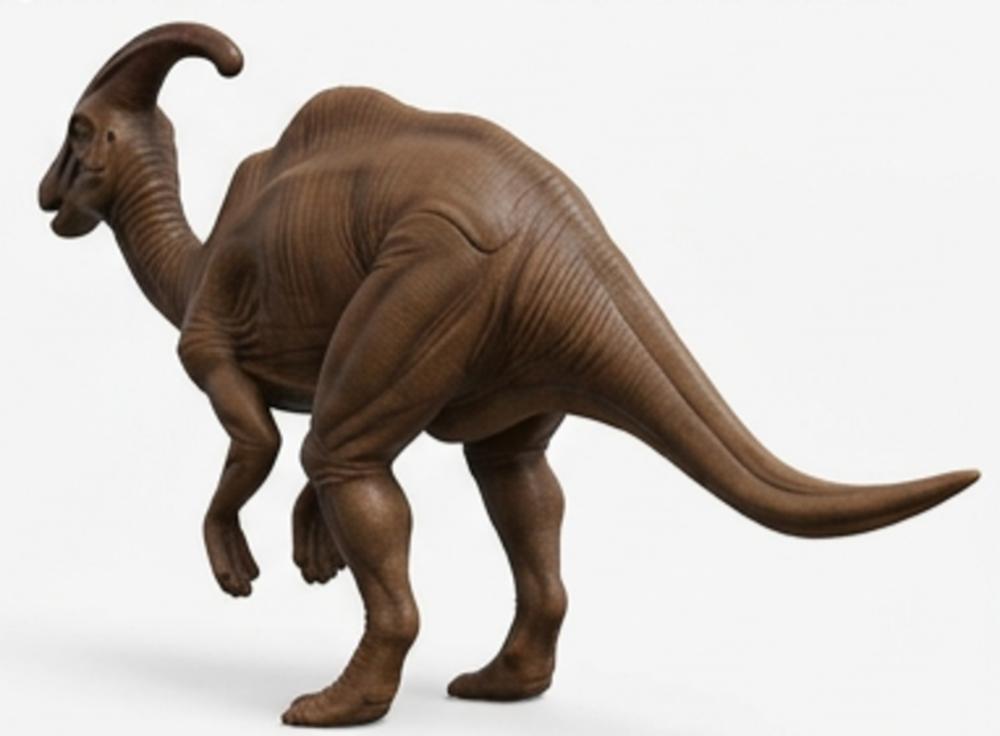 Parasaurolophus Dinosaur 3D Print (130mm) – Detailed Crest Dino Model – PLA, Nylon, Resin, TPU – Free Shipping