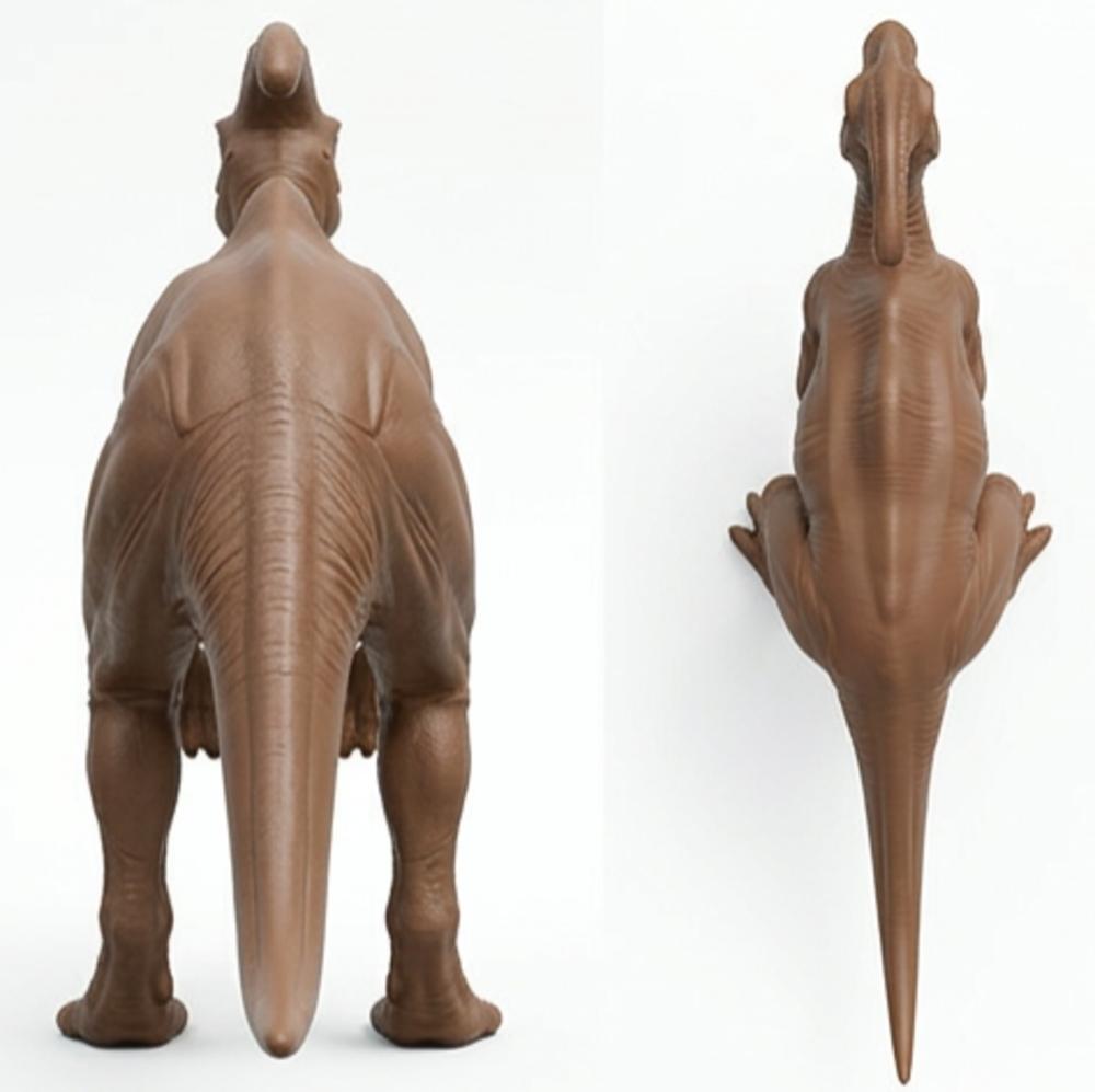 Parasaurolophus Dinosaur 3D Print (130mm) – Detailed Crest Dino Model – PLA, Nylon, Resin, TPU – Free Shipping