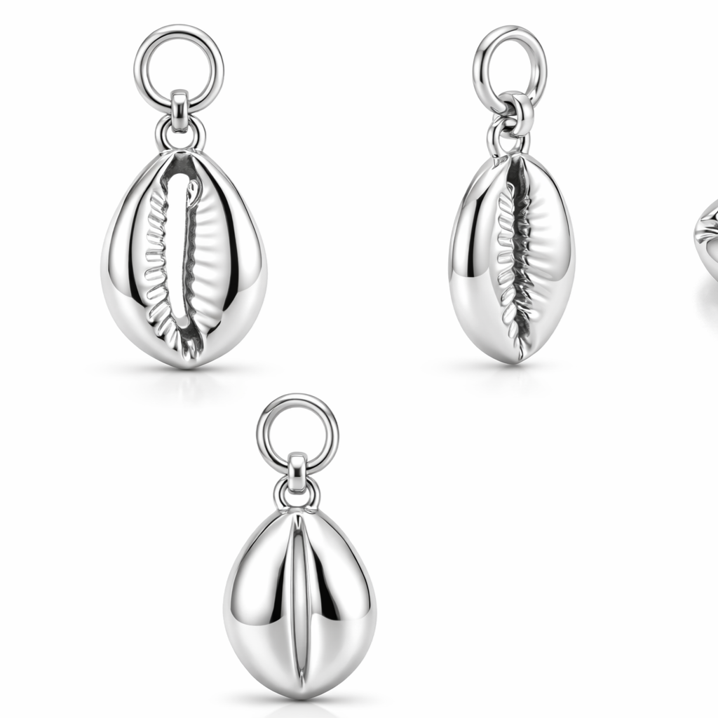 Solid Gold Cowrie Shell Pendant – Ocean-Inspired Luxury Charm