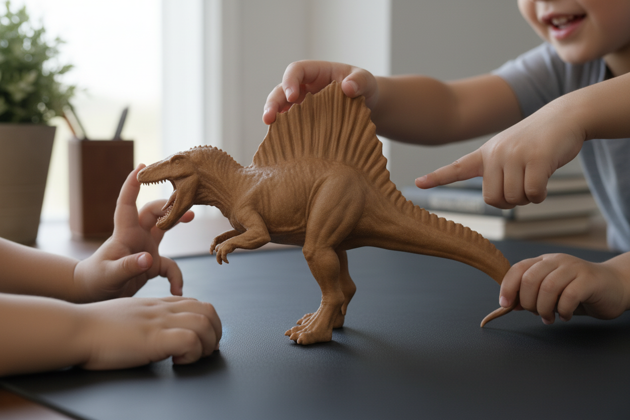 Spinosaurus Dinosaur Model – 3D Printed Prehistoric Sculpture in PLA & Smooth Nylon | Detailed Collectible | Various Colors
