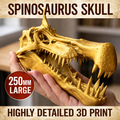 Spinosaurus Skull 250mm | 3D Printed Dinosaur Skull Replica | Collectible Prehistoric Sculpture