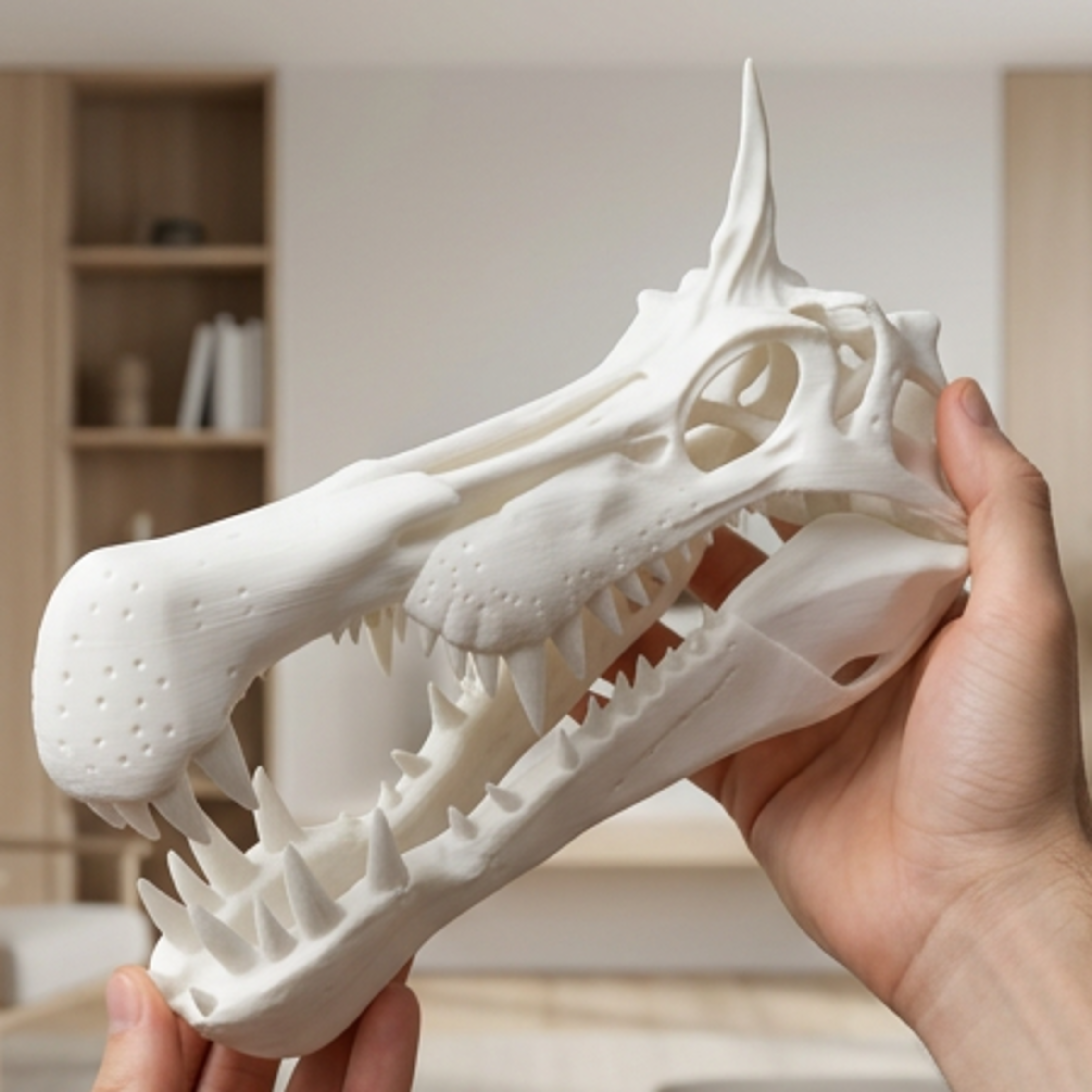 Spinosaurus Skull 250mm | 3D Printed Dinosaur Skull Replica | Collectible Prehistoric Sculpture