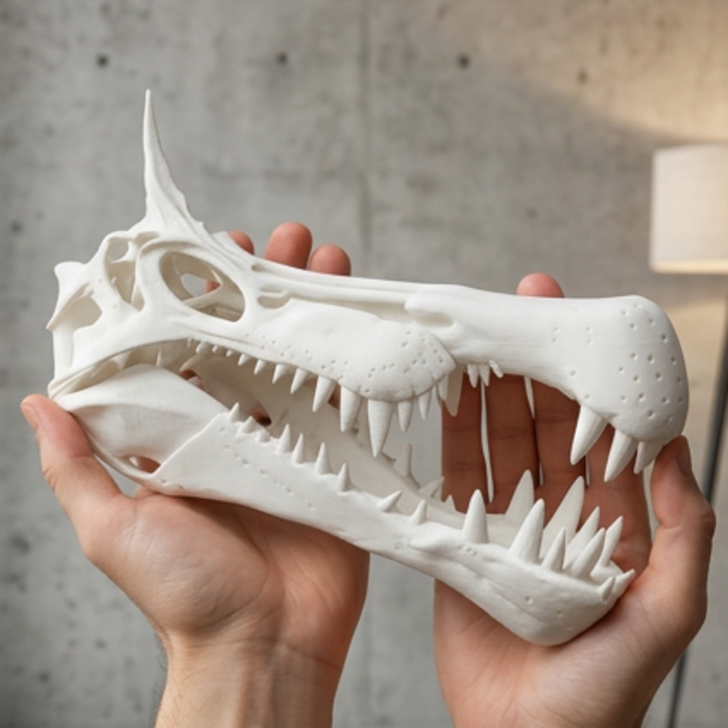 Spinosaurus Skull 250mm | 3D Printed Dinosaur Skull Replica | Collectible Prehistoric Sculpture