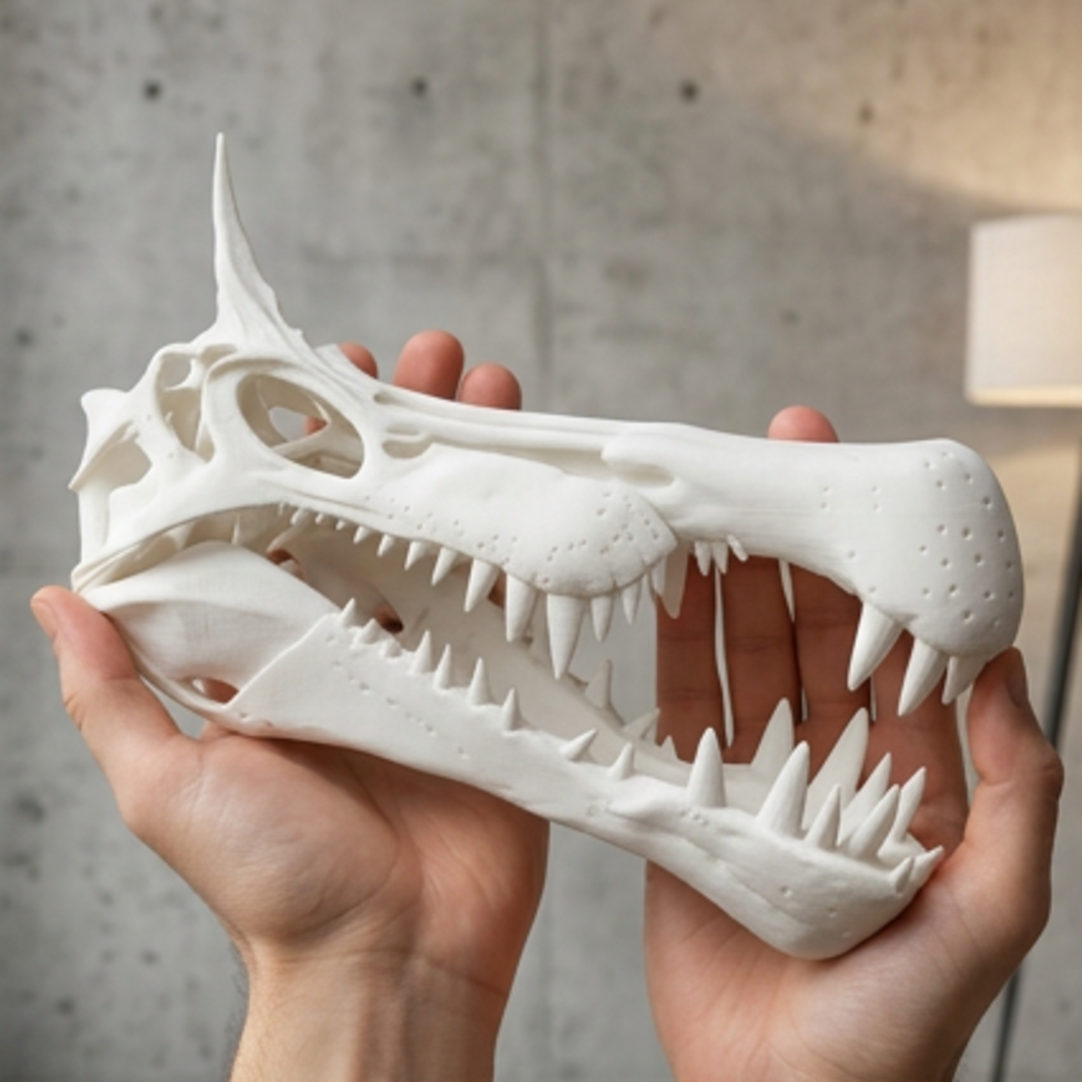 Spinosaurus Skull 250mm | 3D Printed Dinosaur Skull Replica | Collectible Prehistoric Sculpture