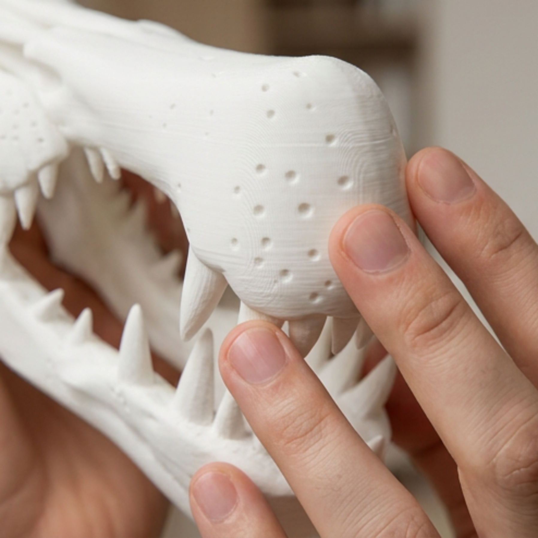 Spinosaurus Skull 250mm | 3D Printed Dinosaur Skull Replica | Collectible Prehistoric Sculpture