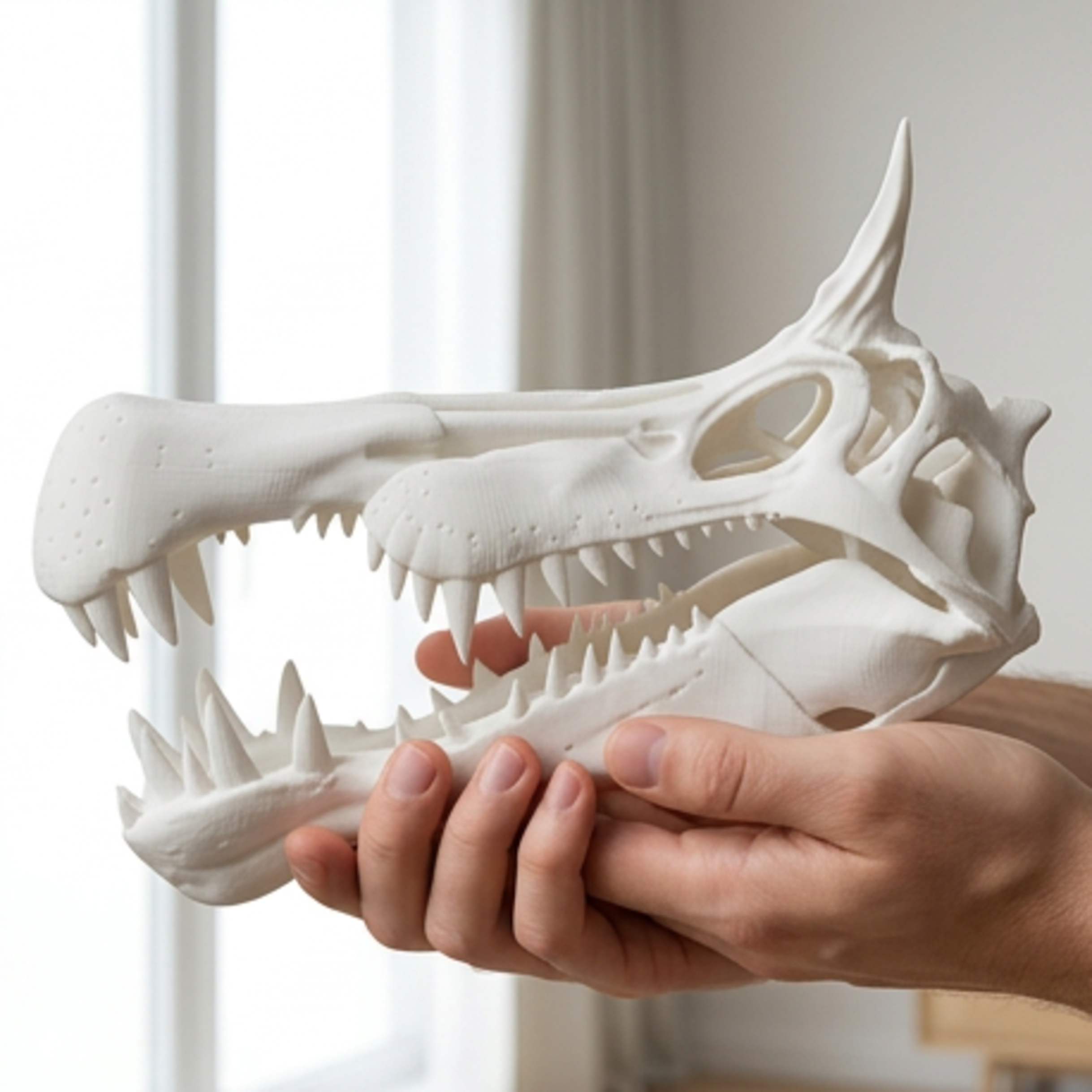 Spinosaurus Skull 250mm | 3D Printed Dinosaur Skull Replica | Collectible Prehistoric Sculpture