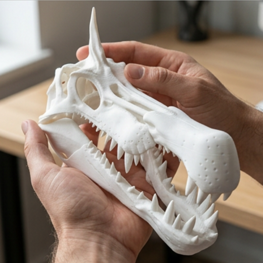 Spinosaurus Skull 250mm | 3D Printed Dinosaur Skull Replica | Collectible Prehistoric Sculpture