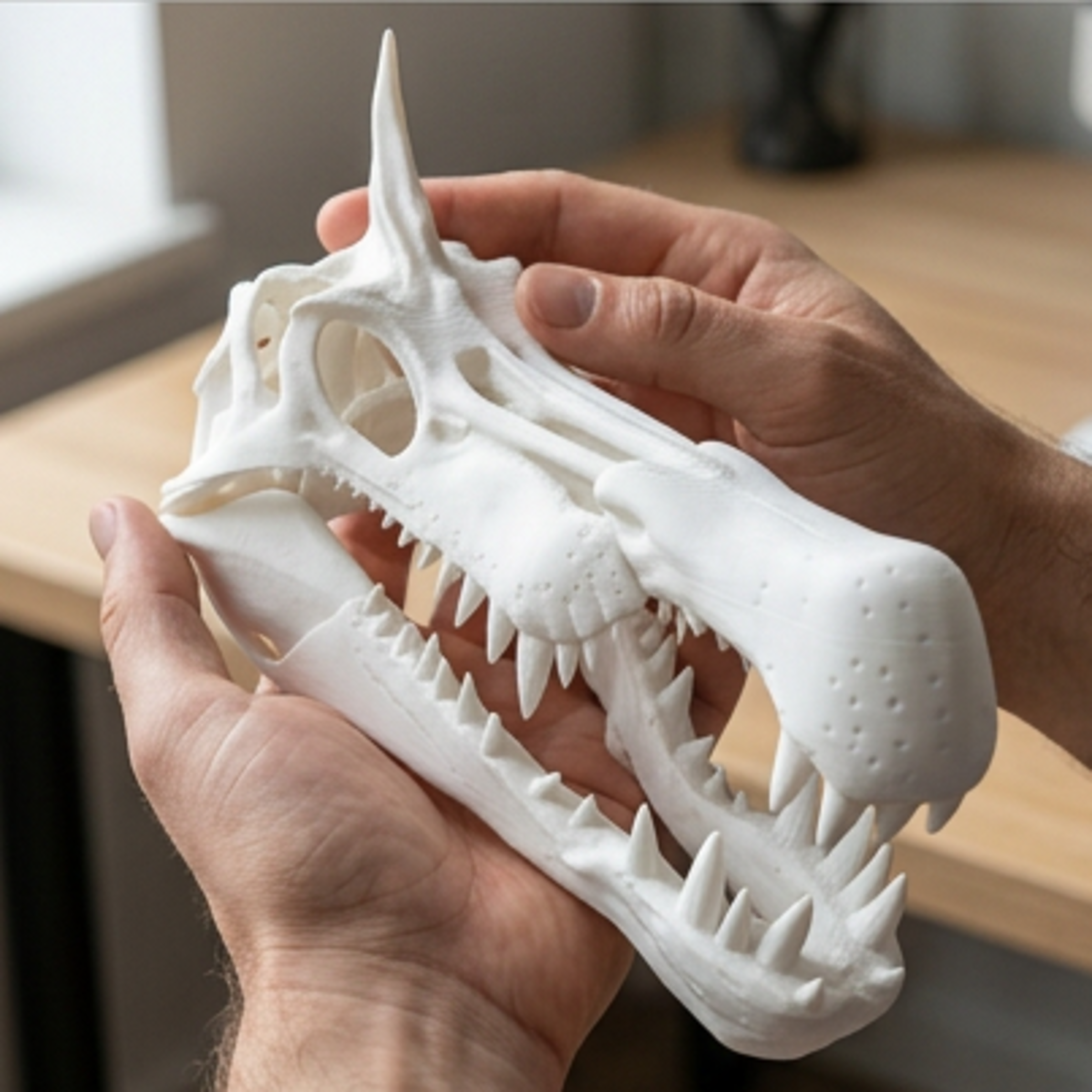 Spinosaurus Skull 250mm | 3D Printed Dinosaur Skull Replica | Collectible Prehistoric Sculpture