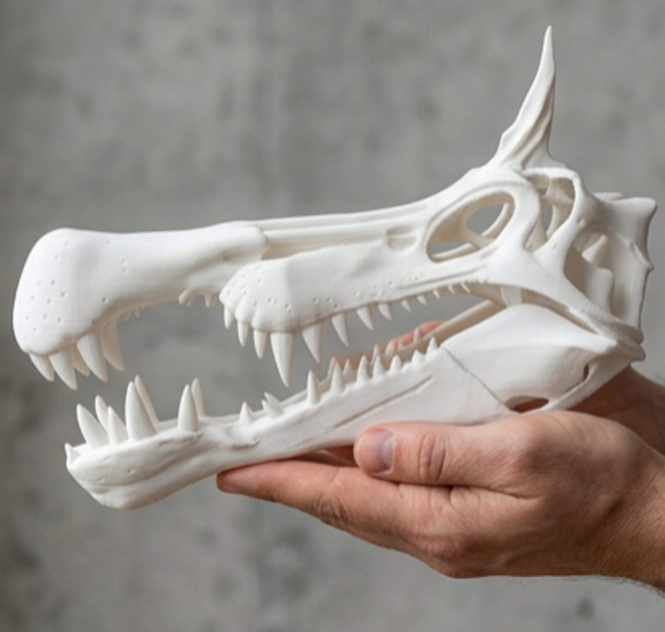 Spinosaurus Skull 250mm | 3D Printed Dinosaur Skull Replica | Collectible Prehistoric Sculpture