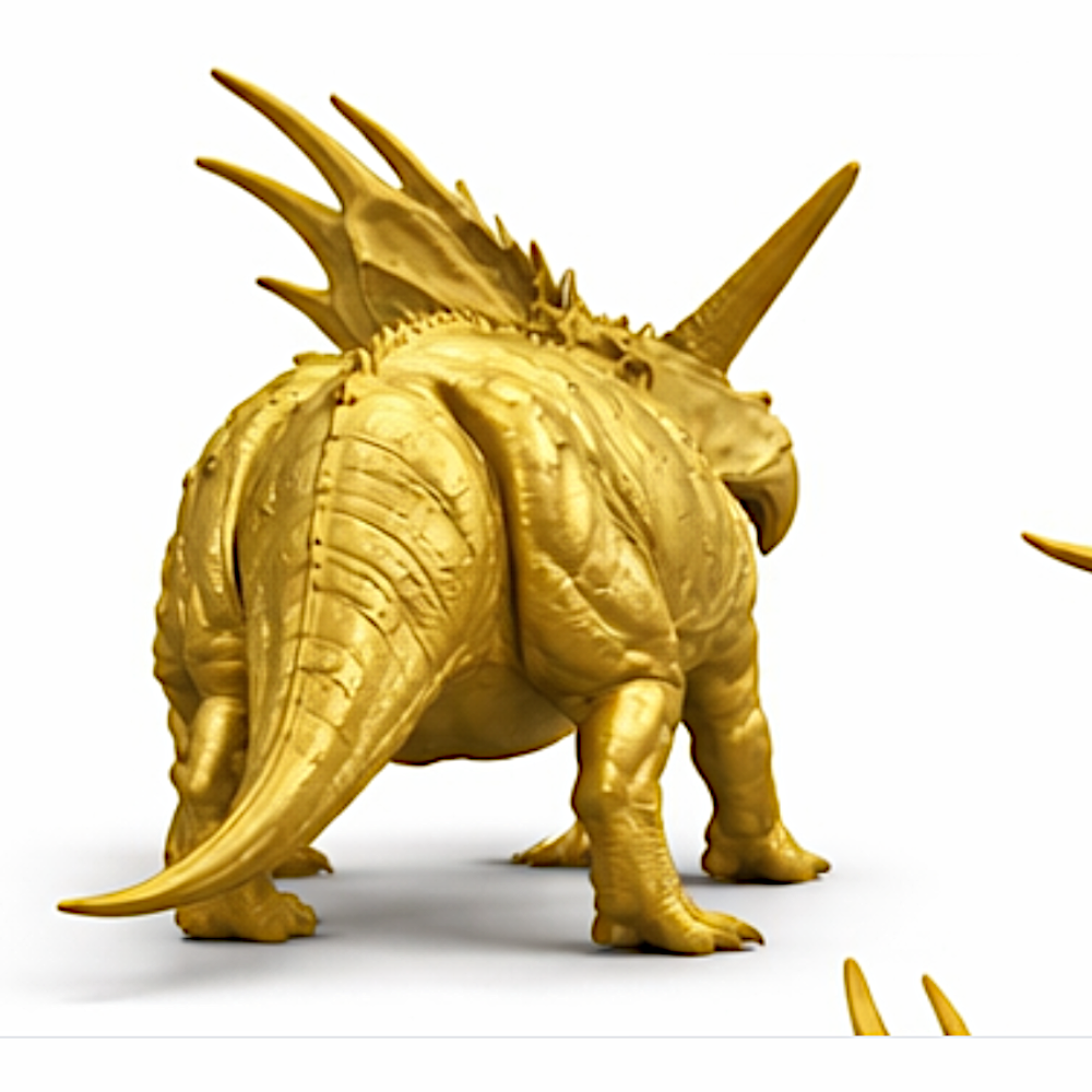 Styracosaurus Dinosaur 3D Print (130mm) – Detailed Horned Dino Model – PLA, Nylon, Resin, TPU Options – Desk Decor Gift