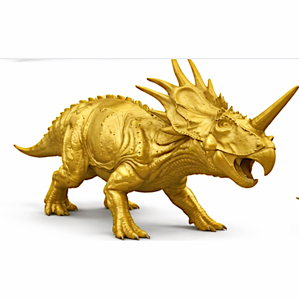 Styracosaurus Dinosaur 3D Print (130mm) – Detailed Horned Dino Model – PLA, Nylon, Resin, TPU Options – Desk Decor Gift