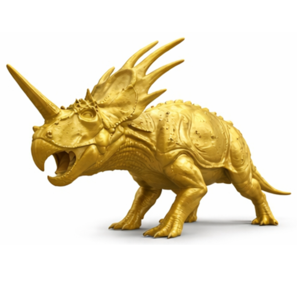 Styracosaurus Dinosaur 3D Print (130mm) – Detailed Horned Dino Model – PLA, Nylon, Resin, TPU Options – Desk Decor Gift