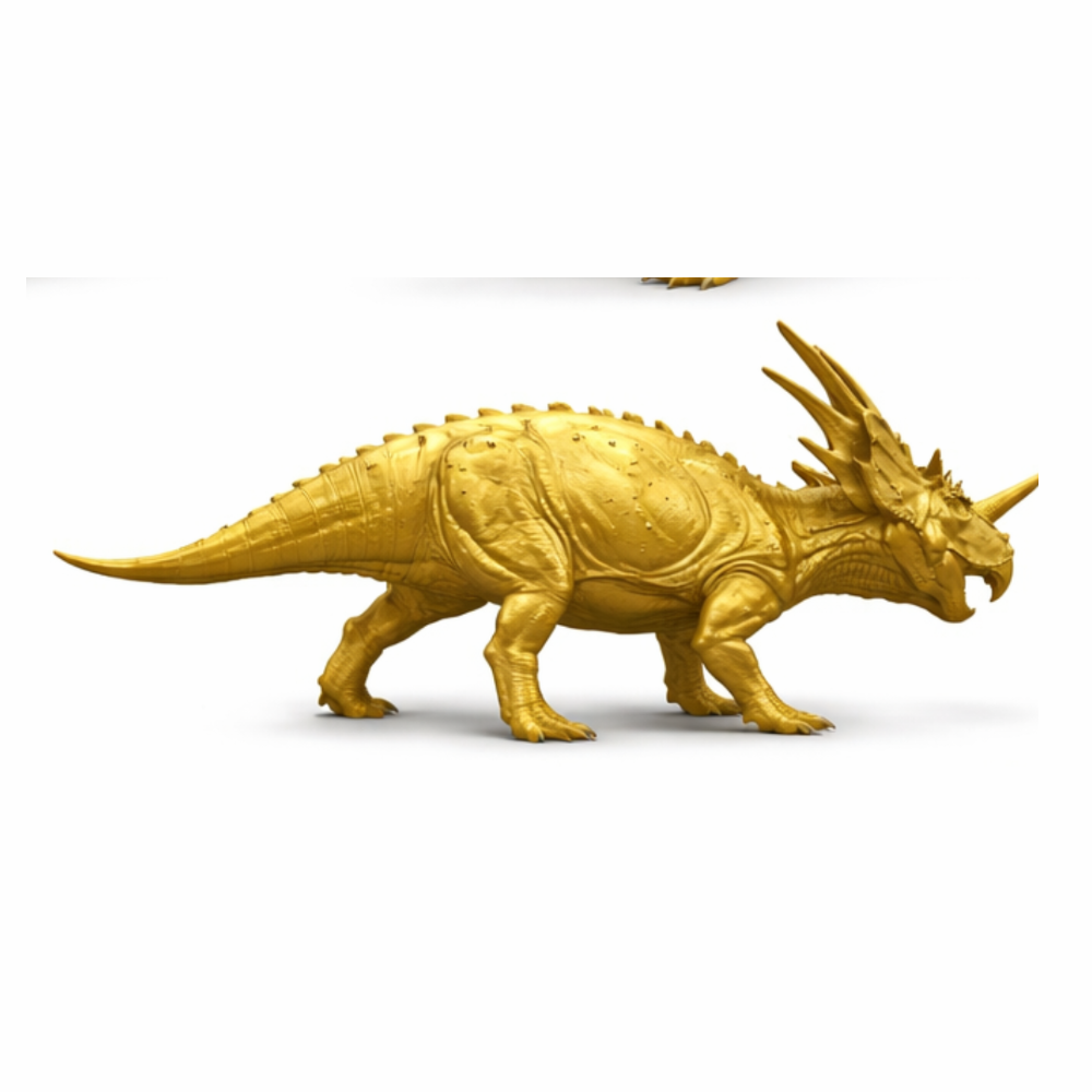 Styracosaurus Dinosaur 3D Print (130mm) – Detailed Horned Dino Model – PLA, Nylon, Resin, TPU Options – Desk Decor Gift