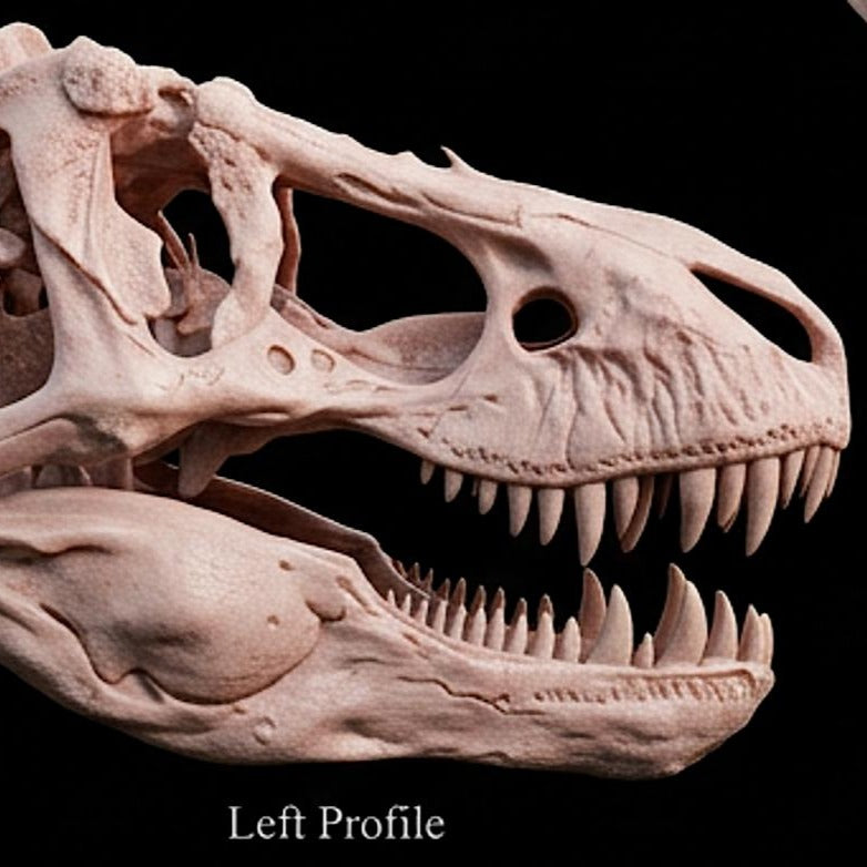 T-Rex Large Replica Skull 3D Print – Tyrannosaurus Rex Model – Highly Detailed Dinosaur Skull – PLA Resin Nylon – Prehistoric Decor Gift