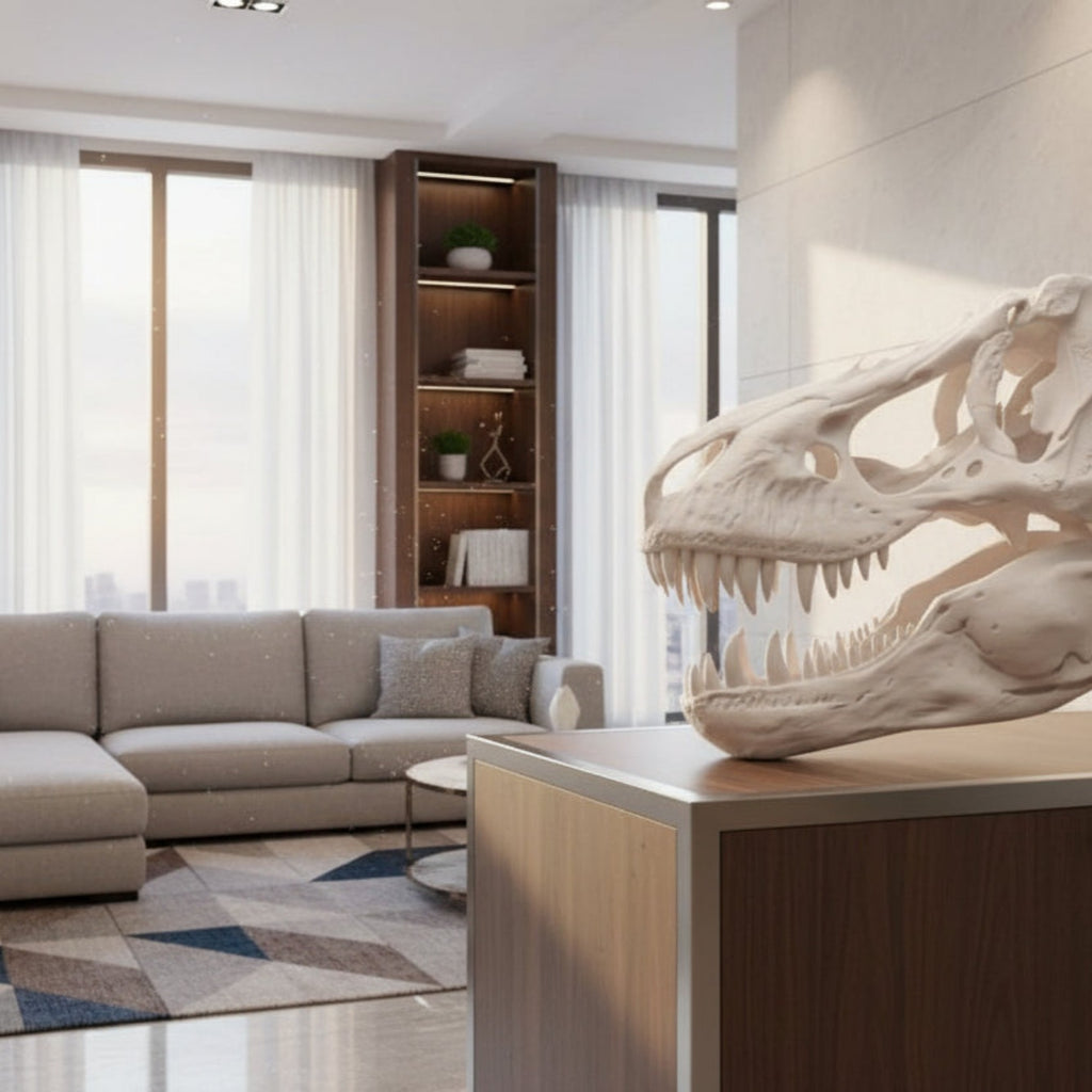 T-Rex Skull 250mm | 3D Printed Tyrannosaurus Rex Skull Replica | Collectible Prehistoric Sculpture