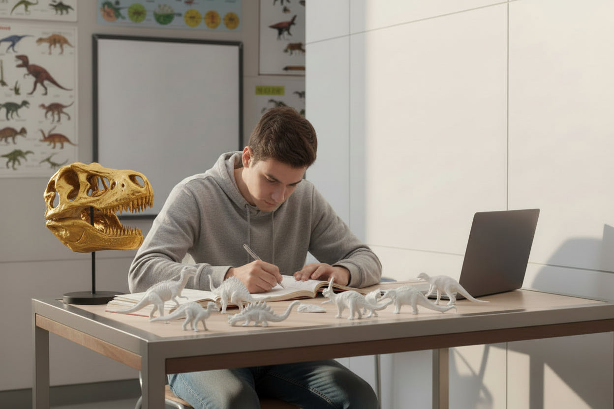 T-Rex Skull 250mm | 3D Printed Tyrannosaurus Rex Skull Replica | Collectible Prehistoric Sculpture