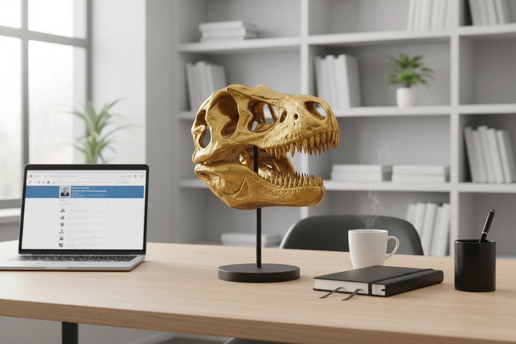 T-Rex Skull 250mm | 3D Printed Tyrannosaurus Rex Skull Replica | Collectible Prehistoric Sculpture