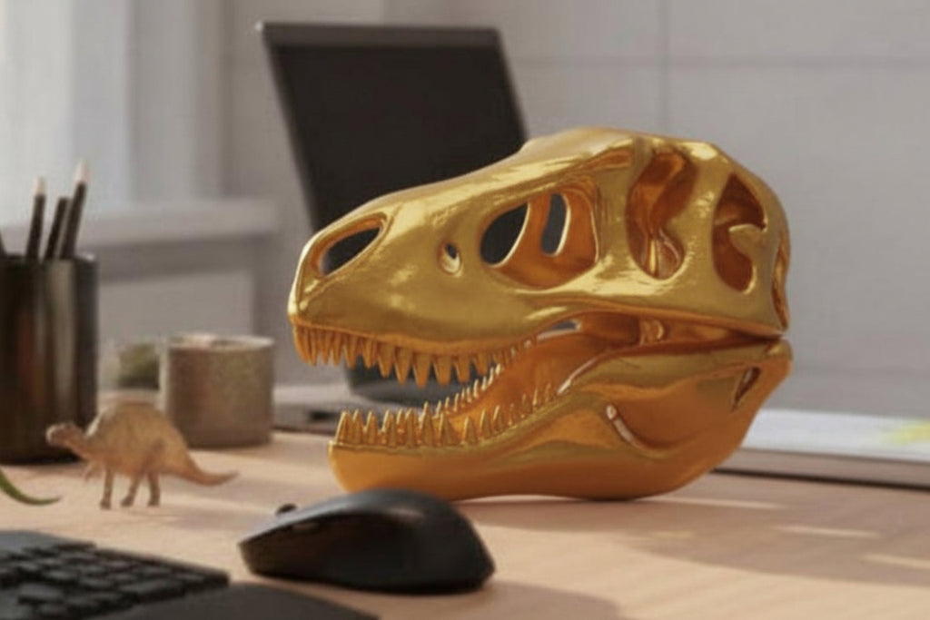 T-Rex Large Replica Skull 3D Print – Tyrannosaurus Rex Model – Highly Detailed Dinosaur Skull – PLA Resin Nylon – Prehistoric Decor Gift
