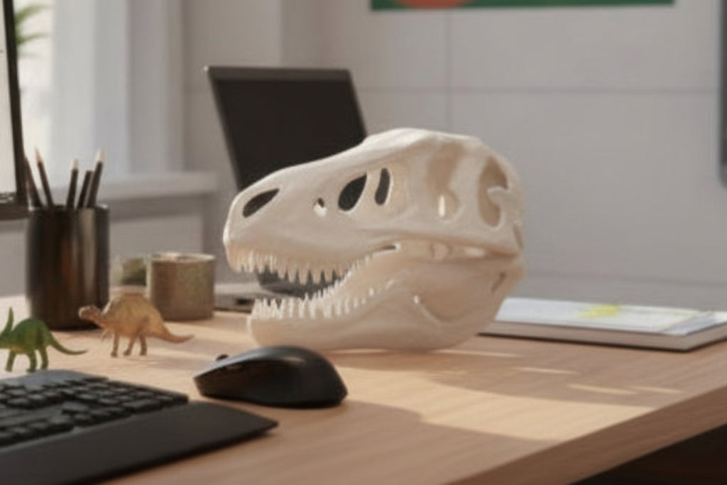 T-Rex Skull 250mm | 3D Printed Tyrannosaurus Rex Skull Replica | Collectible Prehistoric Sculpture