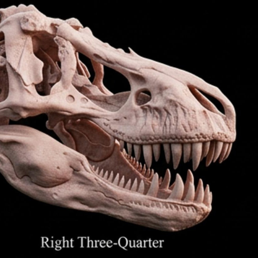 T-Rex Large Replica Skull 3D Print – Tyrannosaurus Rex Model – Highly Detailed Dinosaur Skull – PLA Resin Nylon – Prehistoric Decor Gift