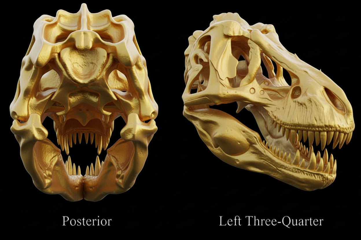 T-Rex Large Replica Skull 3D Print – Tyrannosaurus Rex Model – Highly Detailed Dinosaur Skull – PLA Resin Nylon – Prehistoric Decor Gift