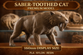 Smilodon Saber-Toothed Cat Model 3D Print | Ice Age Predator Figure | Desk Decor | Prehistoric Animal | PLA Nylon Resin | 160mm